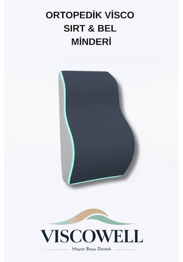 Ortopedik Visco Sırt & Bel Minderi Sırt Minderi Ortopedik Bel Minderi %100 Visco Destek Minder