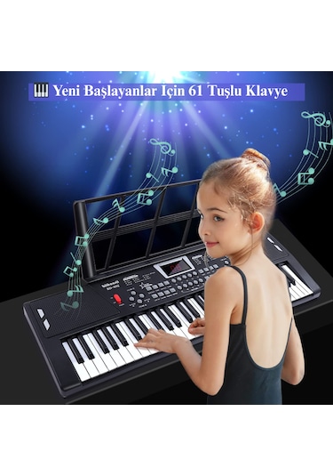Multizone Taşınabilir Elektronik Org 61 Tuşlu Mikrofonlu Dijital
