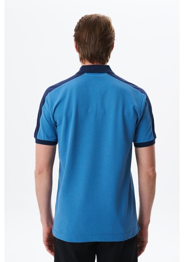 Arma Erkek Regular Fit Baskılı % 100 Pamuk Pike Polo Yaka Tişört Y29374356002 Mavi