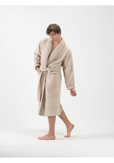 Mikro Koton Şalyaka Bornoz Penye Pamuk Soft Yumuşak Banyo Bornozu 001