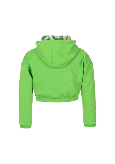 Brz Kids Kız Çocuk Yeşil Crop Sweatshirt Pantolon Takım-yeşil Yeşil