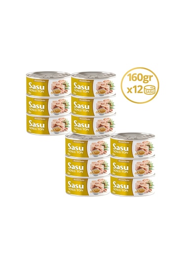 Sasu Hardal Soslu Ton Balığı İri Parça 12 x 160 G