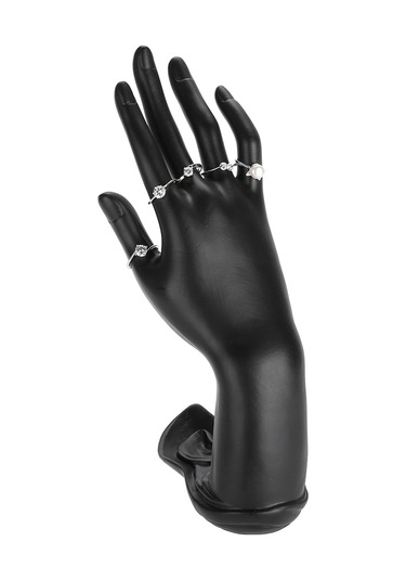 Springsun Siyah Reçine El Maneken, Pürüzlü Lotus Desenli, Takı Sergilama Ve Organize Etme İçin, Ev Ve Mağaza Kullanıma Uygun, 3d Etkili Çok Renkli