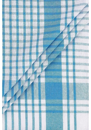 Pamuklu Turkuaz Renkli Pöti Kareli 4'lü Kurulama Bezi, Beslenme Örtüsü, Servis Peçetesi