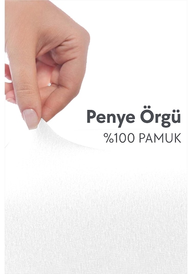 Calmera Home Tek Kişilik %100 Pamuk Penye Lastikli (Fitted) Çarşaf