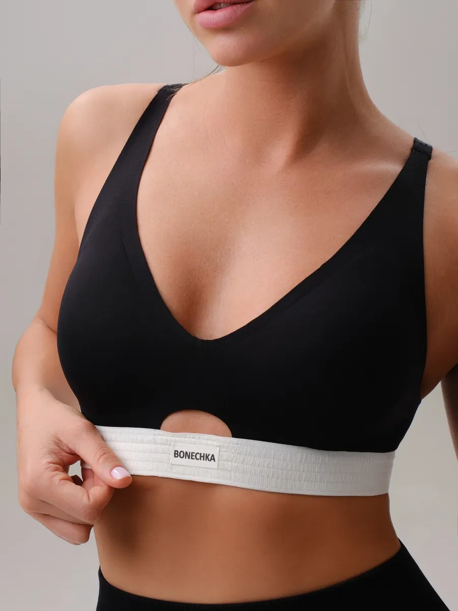 Bonechka Dekolteli Sütyen Üst 248480797 Siyah