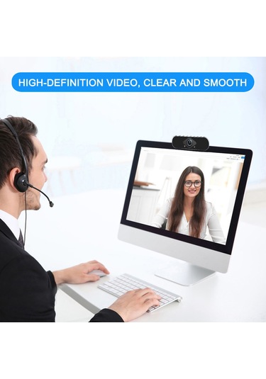 Leezsing 1080p Usb Webcam Bilgisayar Kamerası - Mikrofonlu, Otomatik Plug & Play, Dikey-dikey Dönebilen Lens, Video Konferans Ve Online Dersler İçin Masaüstü/notebook Uyumlu