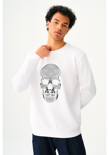 Loft Erkek Sweatshirt Lf2037422 BEYAZ