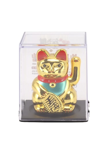 Shineyee Güneş Enerjili Plastik Ev Dekorasyonu: Minyatür Kollü Paralarla Zenginleşme Dileden Kedi Altın