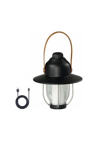 Kamp Çadırı Işık Taşınabilir Led Kamp Fener Su Geçirmez Siyah Siyah