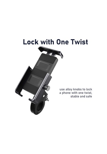 Bisiklet Gidon Cep Telefonu Tutucu Raf 360 Derece Dönebilen Motosiklet Scooter Akıllı Telefon Standı Metal Braket Çok Renkli