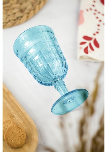 Allegra Aquamarin 6 Lı Kadeh Bardak Seti 750 Ml Akrilik Malzeme - Cam Değildir Kırılmaya Dayanıklı Aquamarin