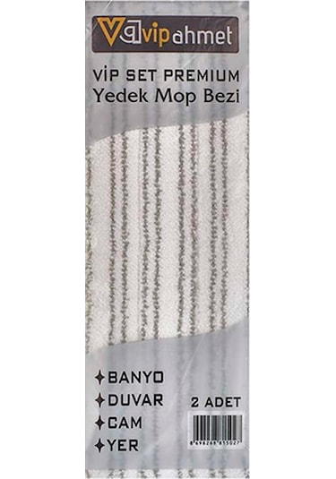 Vip Ahmet Mop Yedek Temizlik Bezi 2'li Beyaz