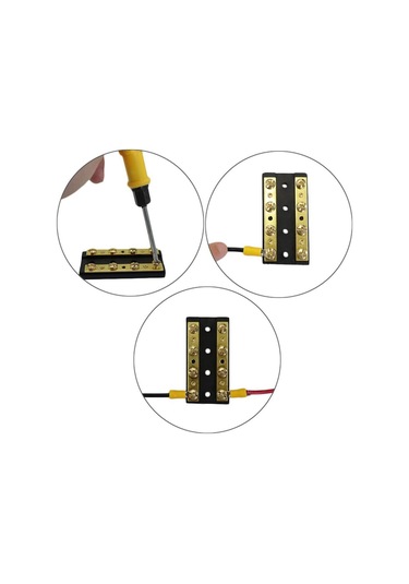 Suntek Deniz Tekne Rv Pirinç 4 Gang Blok Düello Terminal Bloğu