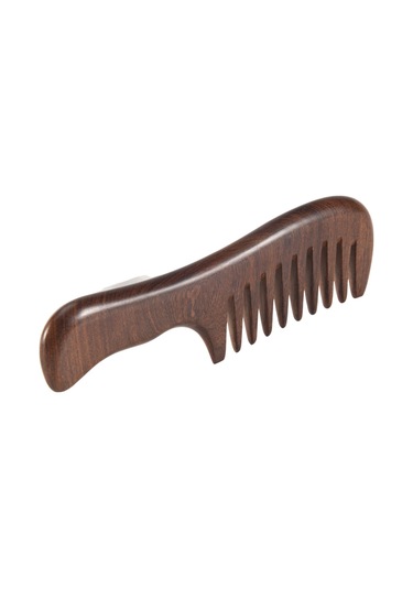 Xurunkeji Sandal Ağacı Geniş Dişli Tarak Kıvırcık Saç Taşınabilir Kaba Dişli Ahşap Tarak Saç Masaj Aleti Kaba