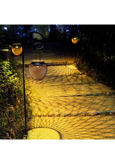 Güneş Fener Açık Güneş Enerjili Kolye Işık Bahçe Avlu L6359b