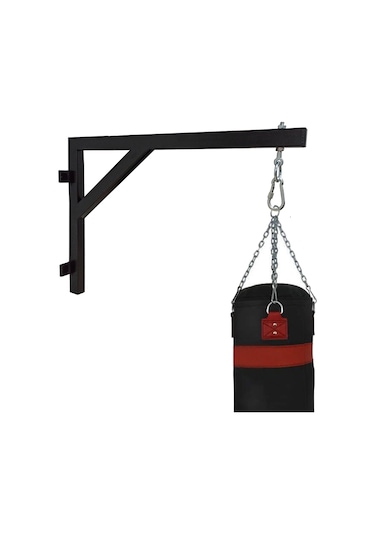 Kum Torbası Askısı Standı Boks Torbası Askı Aparatı Duvar Askısı Kırmızı - Siyah