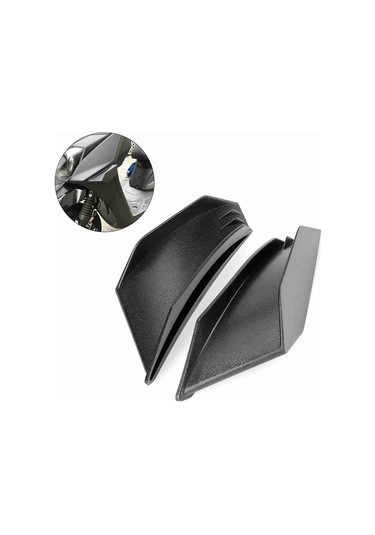 Yaleker Motosiklet Kanat Profili Çift Siyah - Abs Malzeme Dayanıklı Evrensel Uyumlu Spor Tasarım Siyah