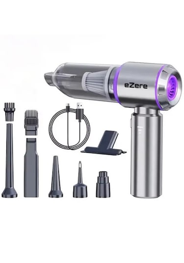 Ezere 16000PA Güçlü Portatif Taşınabilir Vakumlu Kablosuz Mini Araç Süpürgesi