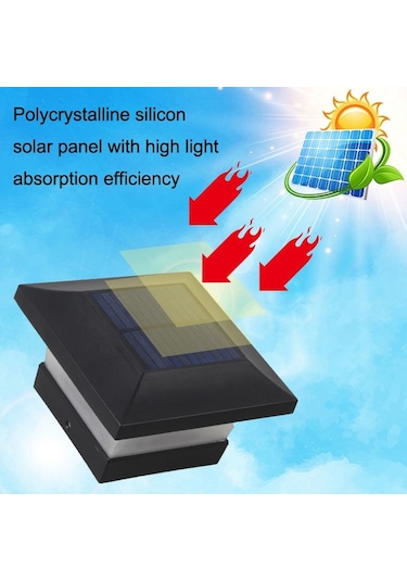 Cbtx Bahçe Aydınlatma Güneş Led Su Geçirmez Dış Mekan Sütun Işığı Avlu Aydınlatma Lambası Sarı Sıcak Işık