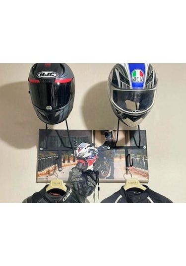 Motorcu Kask Askısı, Kişiye Özel Baskı V2
