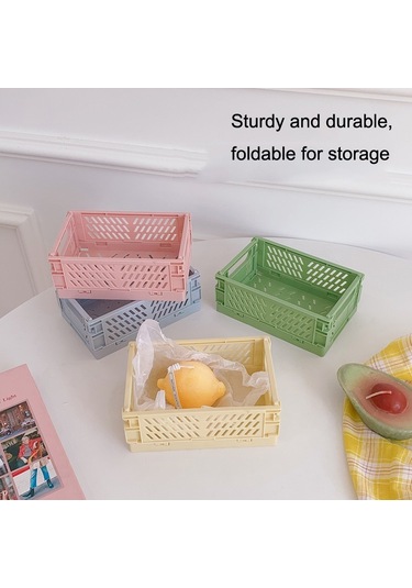 Sones Öğrenci Masaüstü Düzenleyici Katlanır Plastik Saklama Kutusu, Boyut: Küçük Açık Mavi