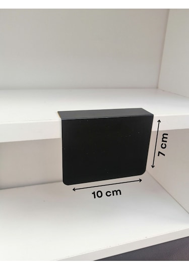 10 Adet Pvc Karatahta Siyah Ürün Etiket A7 10 x 7 CM Yapışkanlı Raf