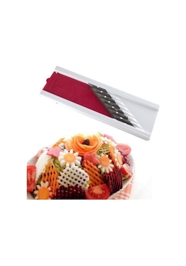 Polat Cipser Hasır Şekilli Patates Sebze Doğrayıcı 3 Kanallı Beyaz