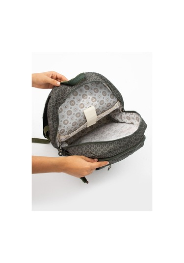 Ultra Hafif Çok Cepli Su Geçirmez Sırt Çantası Unisex Desenli Siyah Model: 571-2e - Siyah