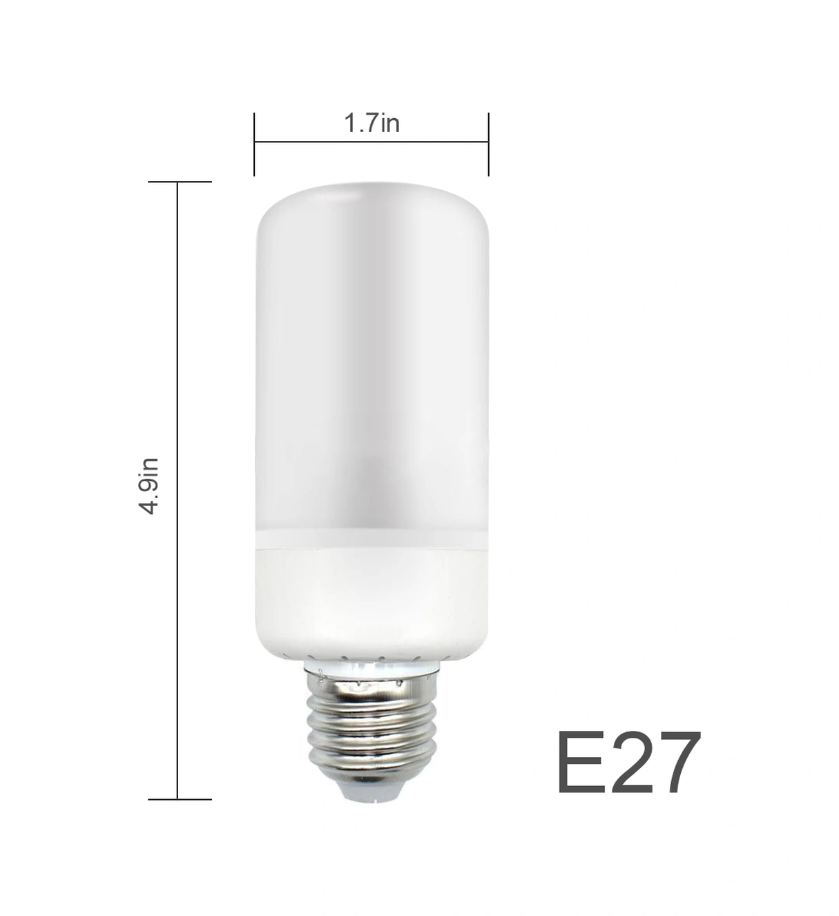 Folinda Led Alev Işık Ampülü - 3 Modlu Tatlı Alev, Sürekli Aydınlatma, Solunum - 99 Led'li - 1800-2000k Isı Renkli - Dekoratif Ambiyans Için - E26/e27 Uç