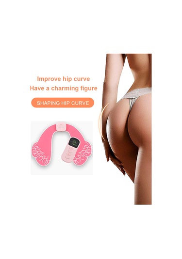 Dianziye Ems Kalça Masaj Aleti - Kablosuz Şarj, 15 Kademeli Uzaktan Kumandalı Pembe Çok Renkli