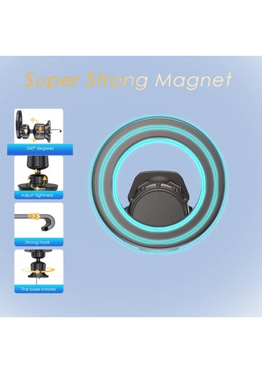 Primepickings Black Güçlü Manyetik Araç Telefon Tutucu Evrensel İphone Uyumlu 16 Pro 15 14 13 12 Ve Tüm Akıllı Telefonlar İçin