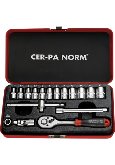 Cer-pa Norm 4000 30 1417 ¼" 17 Parça Lokma Anahtar Takımı