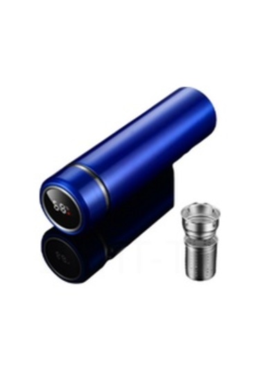 Hangfox 500ml Akıllı Sıcaklık Gösterici Vakum Termos, 304 Çelik, Su Geçirmez Lcd Ekran, Isı Ve Soğuk Saklama, Kaçaklıksız Seyahat Bardak Mavi Diğer