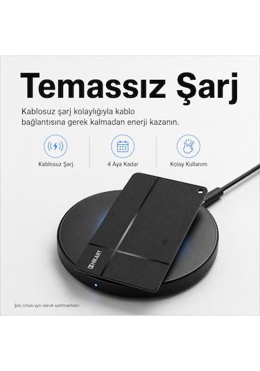 Hi Kart Apple Uyumlu iOS&android Takip Cihazı & Dijital Kartvizit Siyah 4'lü Paket