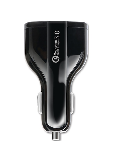 Hombey Siyah Araba Şarj Cihazı, 2 Usb Type-c Portlu, Hızlı Şarj Desteği, Çok Katmanlı Koruma, Abs Malzeme