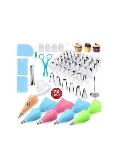 Qingmipy "profesyonel Pasta Dekorasyon Seti - 83 Parça Yeniden Kullanılabilir Kek Süsleme Ekipmanları" Diğer