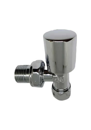 Kas 16X1/2 Pex Krom Köşe Radyatör Vanası - Krom Havlupan Vanası