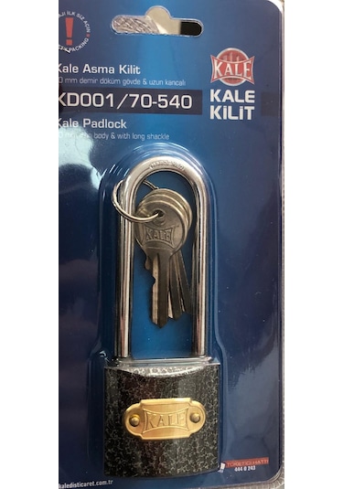 Kale Gri Uzun Asma Kilit Uzun Kanca 30 Mm