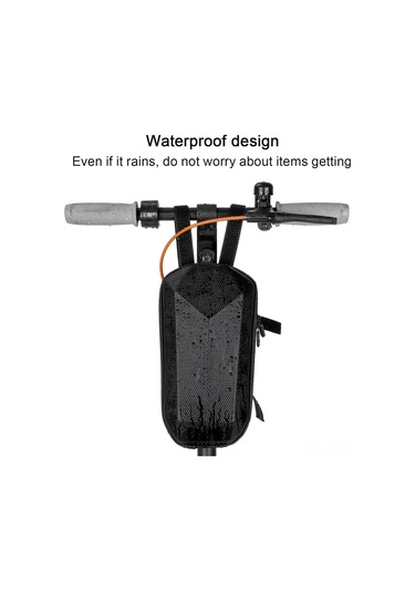 Moveevo Siyah 4l Eva Su Geçirmez Elektrikli Kaykay Çanta, Bisiklet Ön Cep, Hafif Pratik Depolama Çantası Siyah