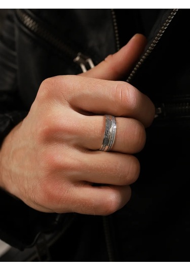 Serebranyj Dom Ortodoks Yüzük Geniş Gümüş 925 9888272 Gri