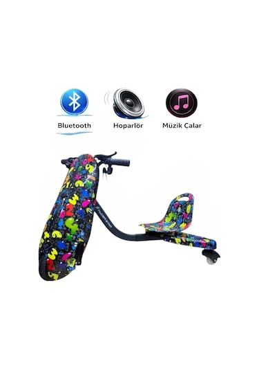 Ryder Star Drift Car Elektrikli Kaykay Dirift Kar Bluetoothlu RS-R1 Colors Numbers Grafiti