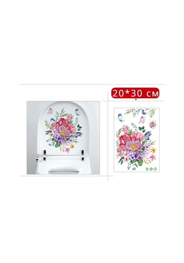 Hangfox Pvc Banyo Tuvalet Örtüsü Sticker, Su Geçirmez Ve Lekesiz, 20x30 Cm, Dekoratif Ve Yeniden Kullanılabilir, Turuncu Rengi Diğer