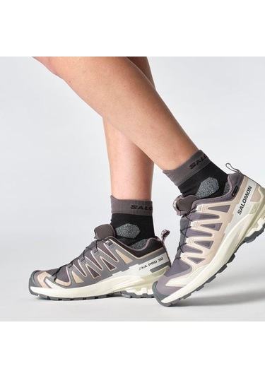 Salomon Xa Pro 3d V9 Gore-tex Kdn Nine Iron/oxford Tan/alfalfa Outdoor Ayakkabı L47744700 Mor