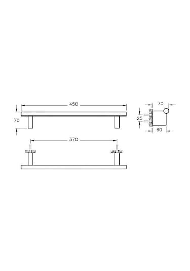 VitrA Diagon A44432 Havluluk 45Cm Krom