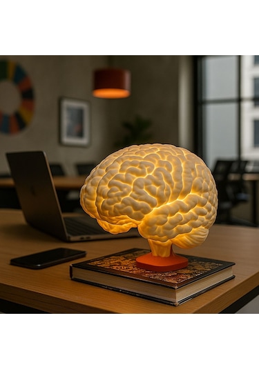 Brain Lamp Gerçek Ölçekli Beyin Şeklinde Masa Lambası
