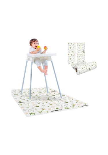 Minimono 3'lü Desen Mama Sandalyesi Altı ve Aktivite Örtüsü