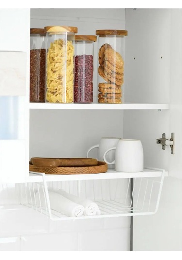 Laima Askılı Sepet Organizatörü, Dolap Ve Raflar İçin Metal 144664110 Beyaz