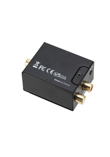 Samdoo Siyah Dijital Fiber Optik/koaksiyel'den Stereo L/r Ses Çevirici, 32-96khz Örnekleme Oranı, Rca Çıkış