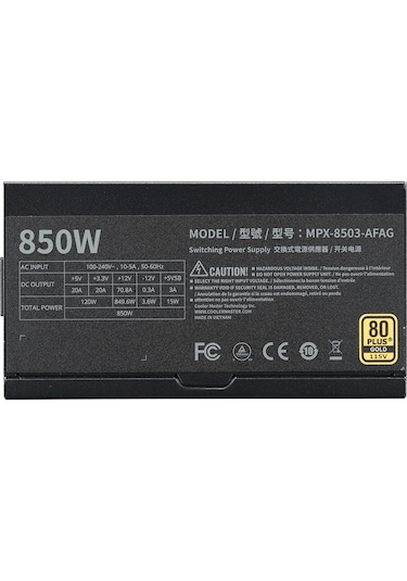 Cooler Master Mpx-8503-afag-2ebeu Mwe Gold 850 V3 850w 80+gold Akak92col0018